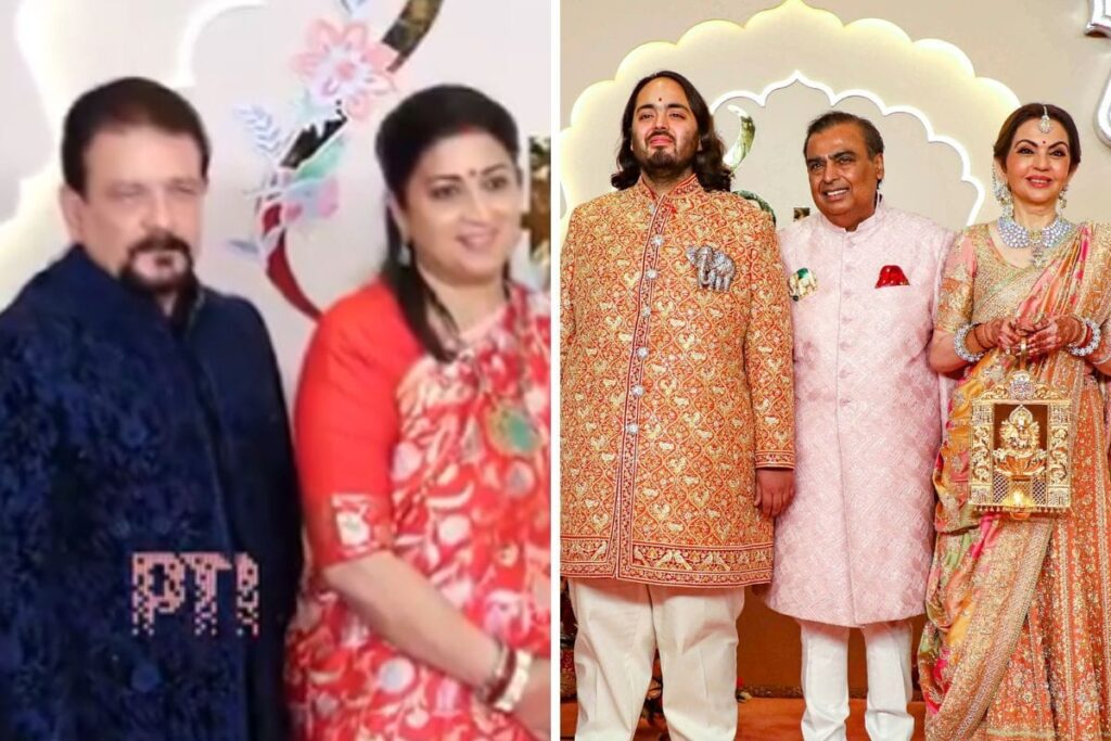 BJP Leader Smriti Irani, Husband Zubin Among Guests At Anant Ambani-Radhika Merchant Wedding In Mumbai