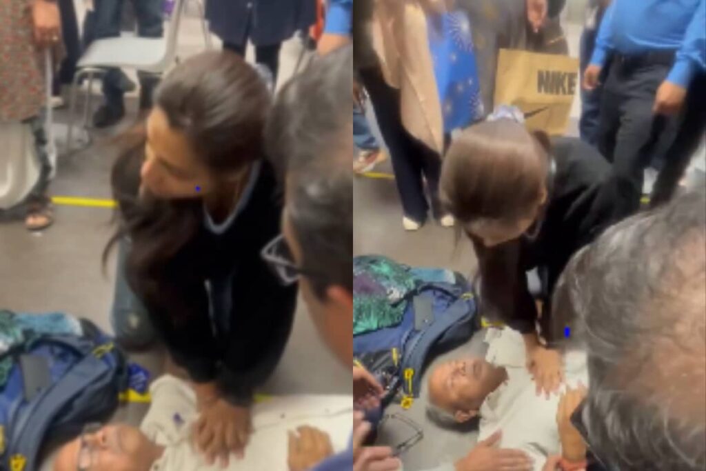 Woman Doctor Revives 40-year-old Who Suffered Heart Attack At Delhi Airport in 5 Minutes | Video