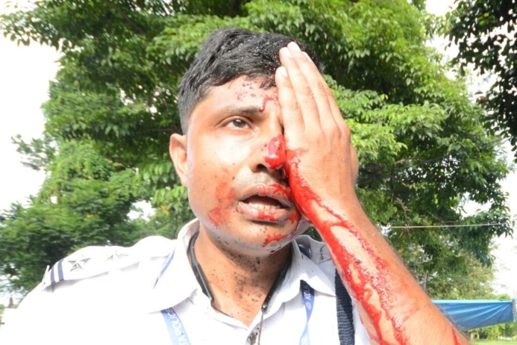 'Policemen Are Human Too,' Says Wife of Kolkata Cop Who Was Hit On His Eye During Nabanna Abhijan Protest