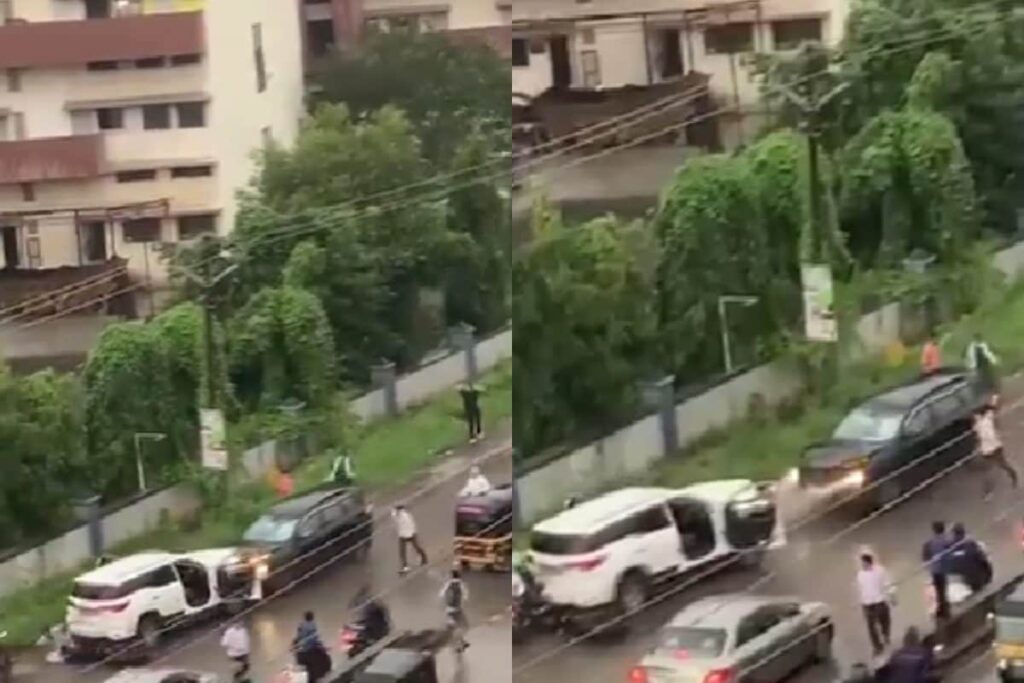 Caught On Cam: SUV Driver Rams Into Another Car With Child Inside, Takes U-turn To Hit Again