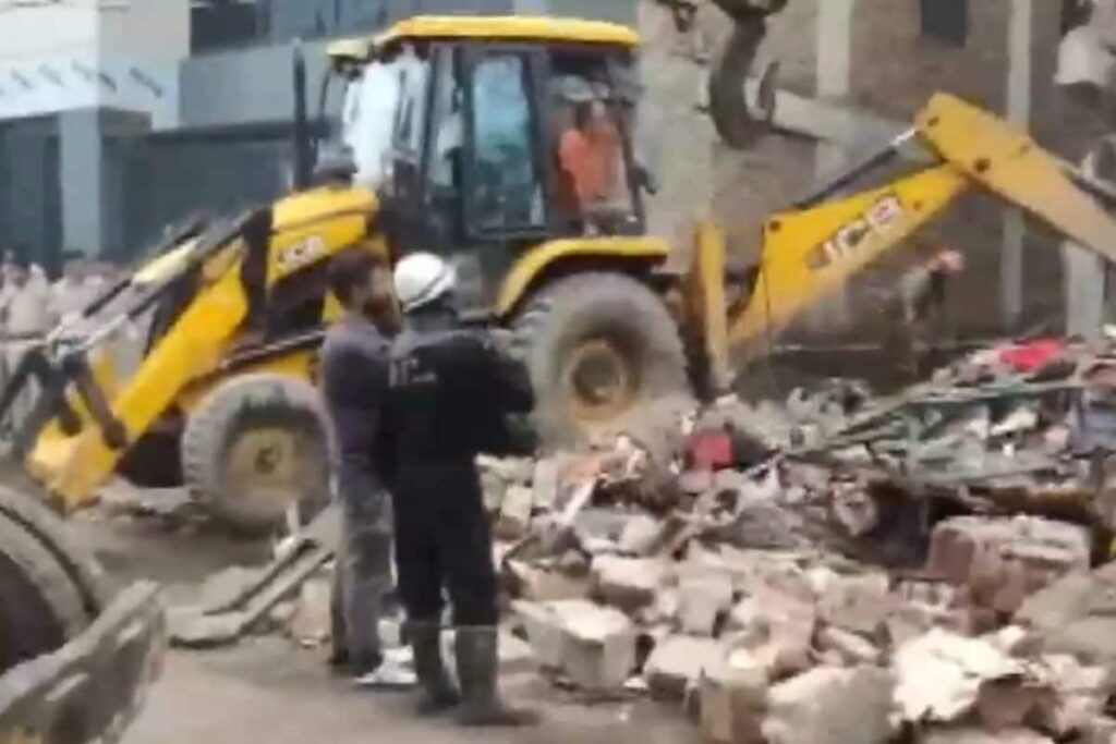 Portion Of Building Collapses In Delhi's Jahangirpuri, Several Feared Trapped Beneath Rubble