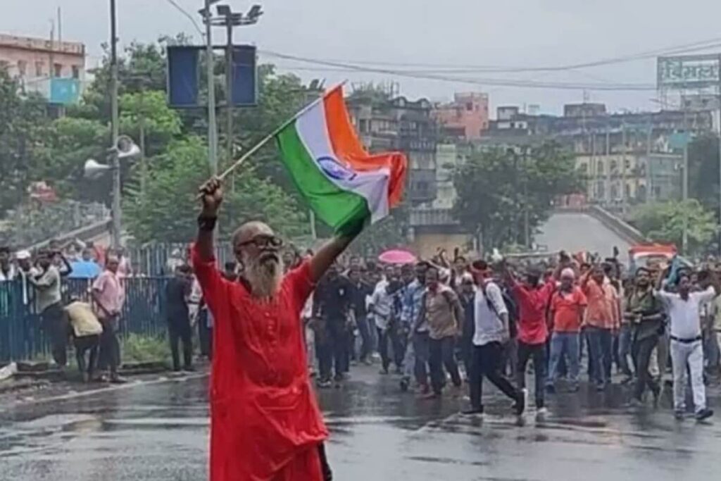 Saffron Scoop | Rudraksha, Saffron, Sanyasi and Tricolour: Meet Kolkata’s Tiananmen Man That Suits The BJP