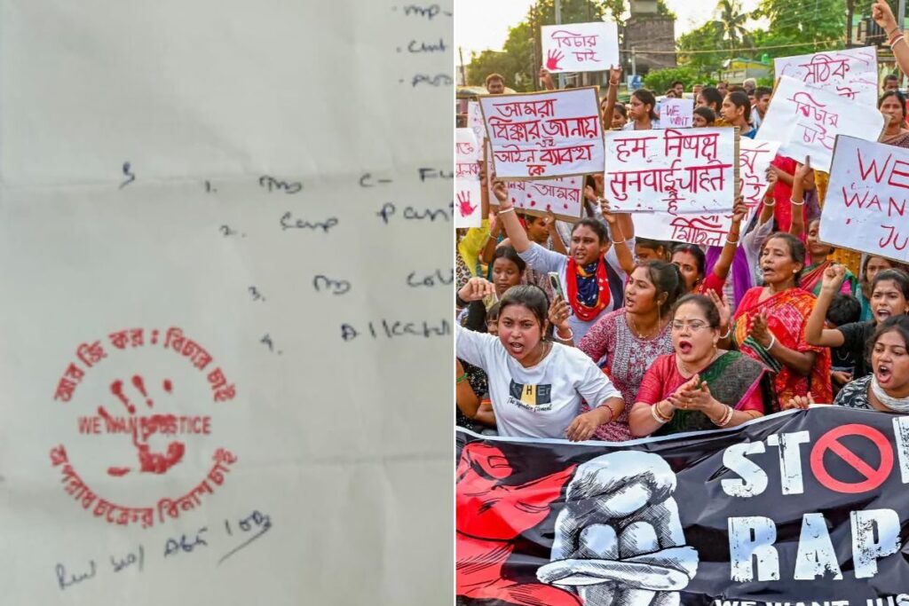 Protest On Prescription: Bengal Doctor's Red Ink Stamp Seeks Justice For Kolkata Rape Victim