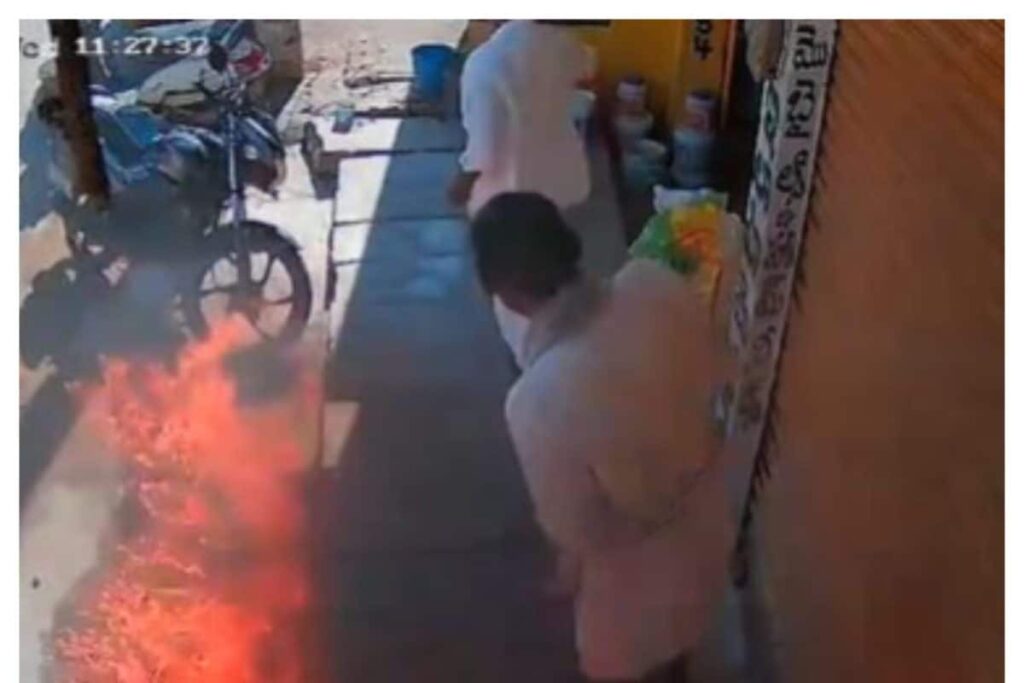 Caught On Cam | Andhra Man's Beedi Break Leads To Blazing Fire, Several Shops Get Damaged