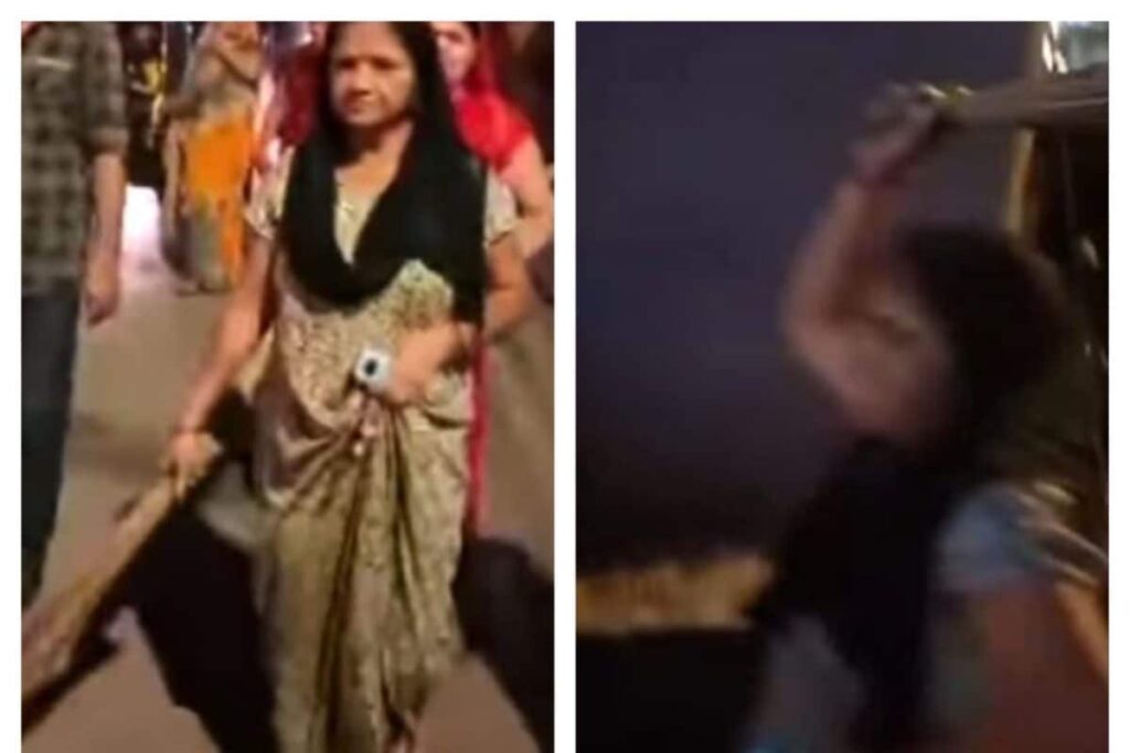 Mumbai: Group Of Women Beat Up Alcoholics On The Streets With Brooms | Viral Video