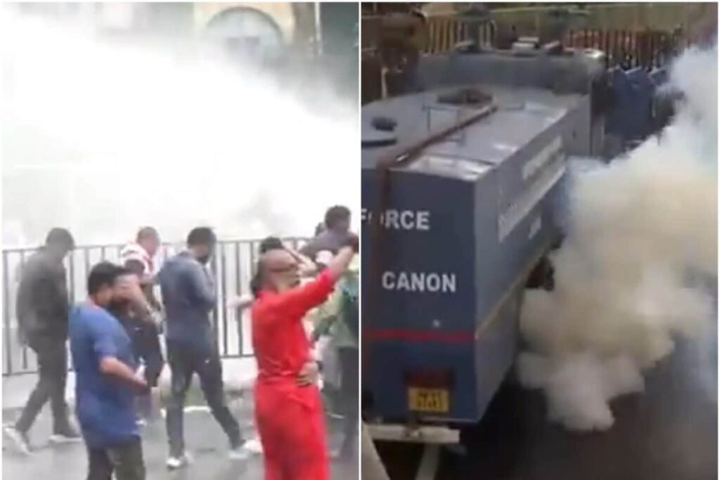 Water Cannons, Tear Gas, Lathicharge Amid 'Nabanna Abhijan' In Kolkata Over RG Kar Rape-Murder | Visuals