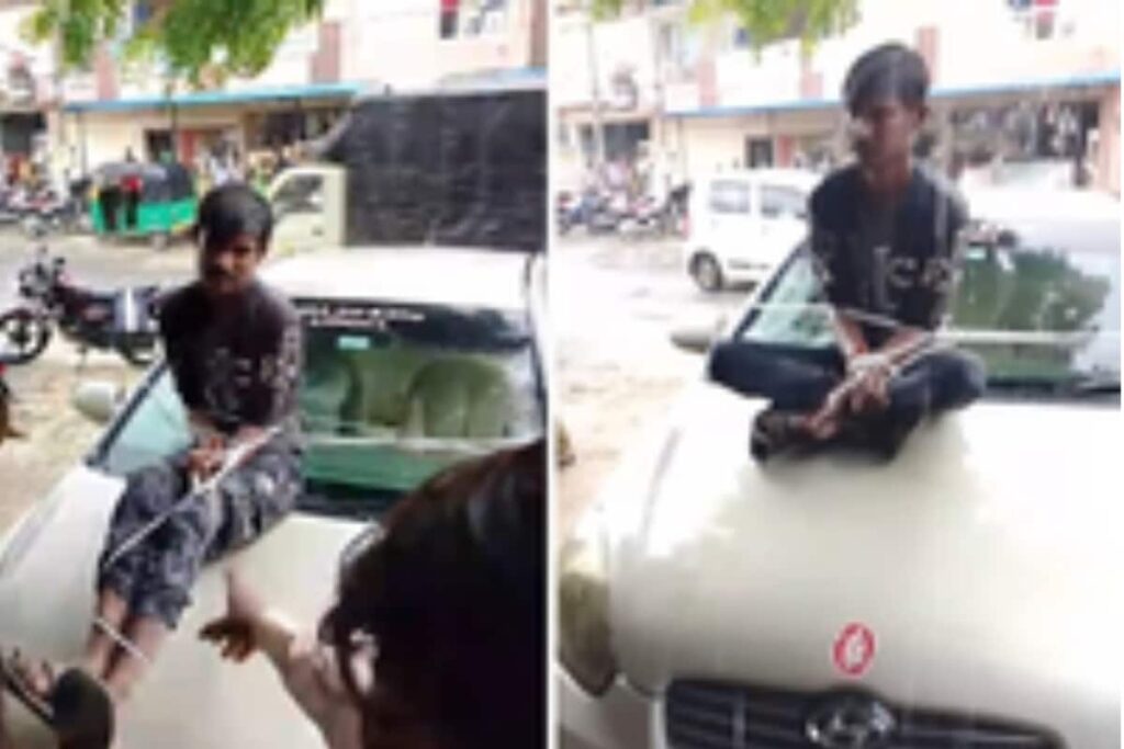 Video | Man Tied To Car’s Bonnet, Paraded Through Market In Gujarat’s Godhra Over Suspicion Of Theft