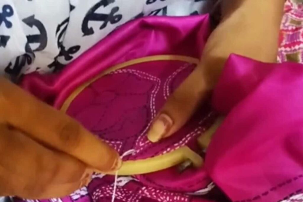 Reverse Kantha Stitch Sarees: The Latest Trend For Durga Puja From Bankura