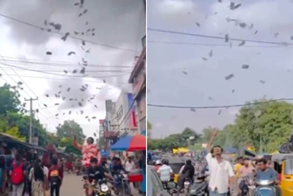 YouTuber Throws Money On Busy Hyderabad Roads For Reels, Faces Backlash | Watch
