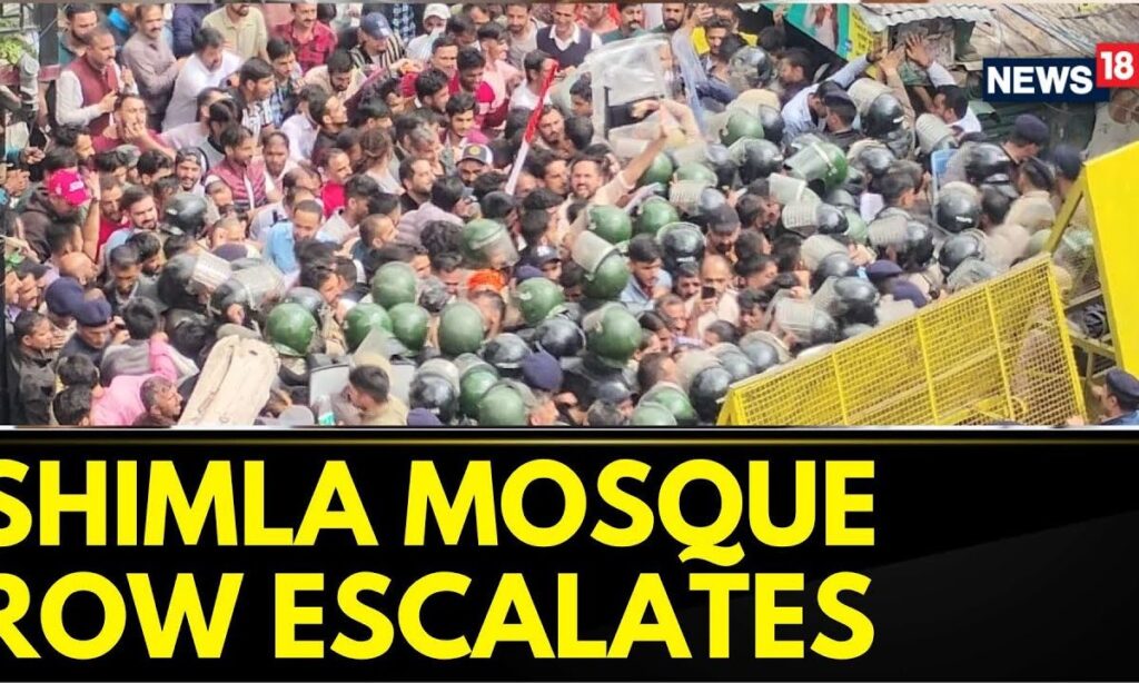 Shimla Masjid News | CCTV Footage Emerges Showing Protesters Pelting Stones On Police | News18