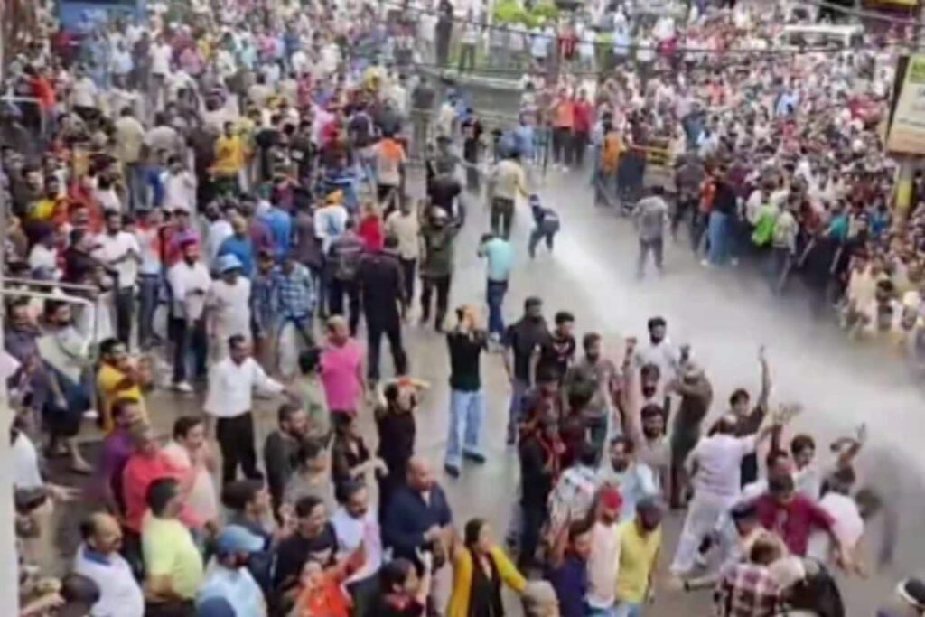 After Sanjauli, Protests Erupt Over Illegal Mosque Construction In Mandi, Police Use Water Cannons