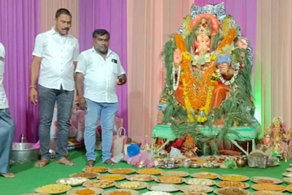 Vemulawada's Sri Sai Ganesh Seva Samiti Hosts 108 Prasads Offering For Ganapathy Puja