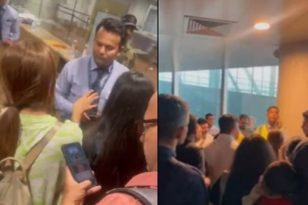 Doha-Bound IndiGo Flight Cancelled After 5-Hour Delay, Irate Passengers Create Ruckus At Mumbai Airport