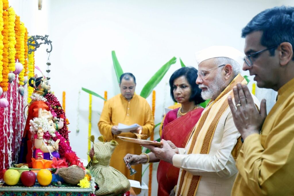 'Take A Deep Breath': BJP Hits Back At Critics After Row Over PM Modi's Ganpati Puja Visit To CJI's Residence