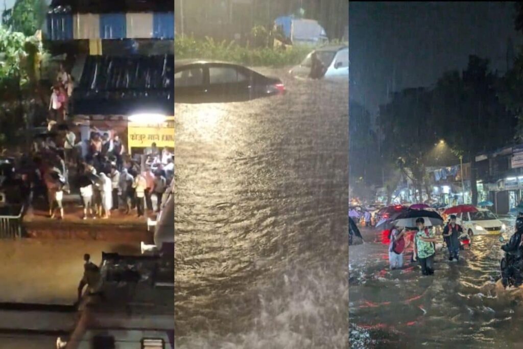 Mumbai Drowns In Downpour; Netizens Share Visuals of Submerged Cars, Water In Homes