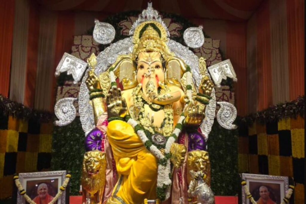 First Look Of GSB Seva Mandal’s Ganesh Idol Out; 66 Kg Gold, 336 Kg Silver Ornaments Major Highlights | Video