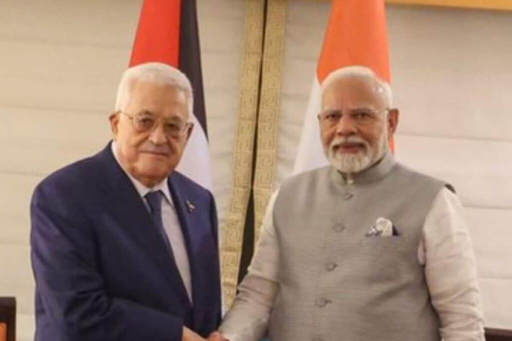 PM Modi Meets Palestinian President Abbas, Voices Deep Concern At Humanitarian Situation In Gaza