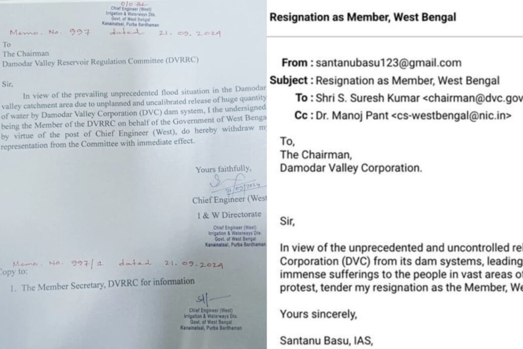 Bengal Officials Resign Over Water Release Dispute from Damodar Valley Corporation Reservoirs