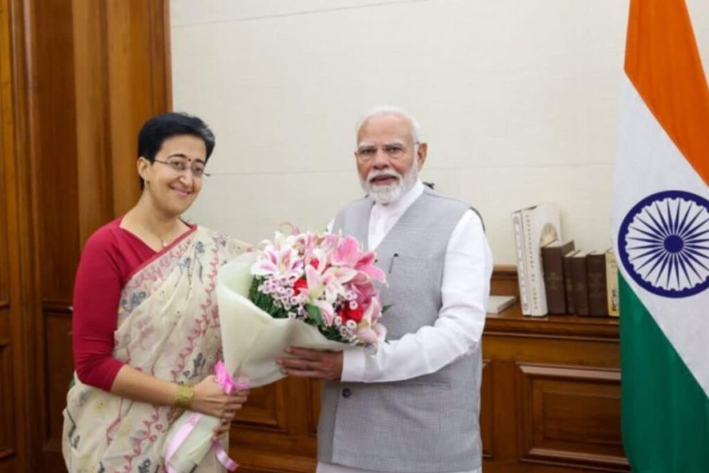 'For Welfare And Progress Of Capital': Atishi Meets PM Modi For First Time After Assuming Delhi CM Office