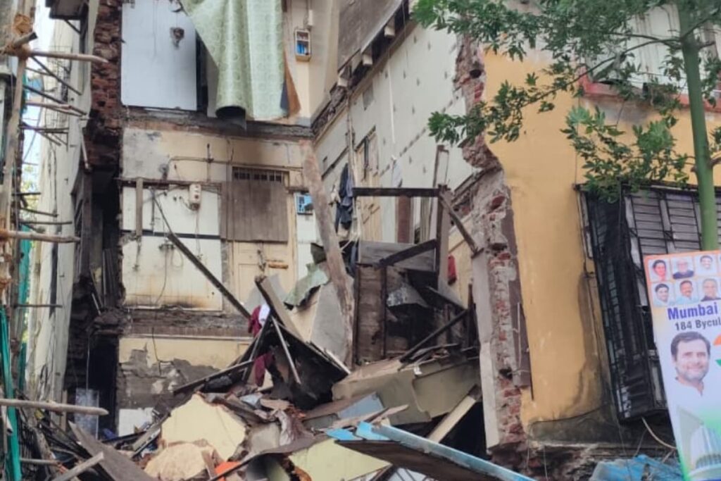 Portion of MHADA-owned Building Collapses in Central Mumbai; None Injured
