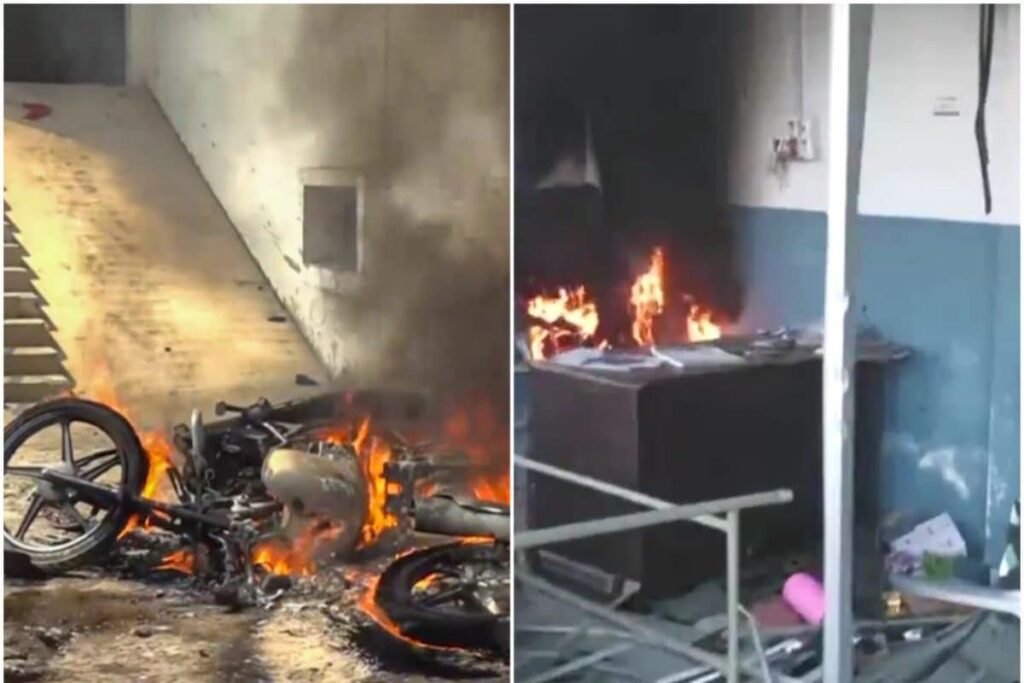 Shops, Hospital Torched, Internet Suspended Amid Tensions In UP's Bahraich After Man Killed In Communal Clash