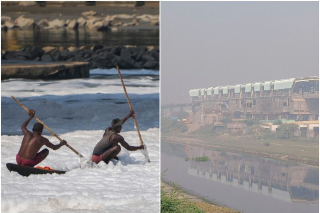 Delhi Pollution: Frothy Yamuna Water, Smog Cover Over Anand Vihar Paint An Apocalyptic Picture Before Diwali