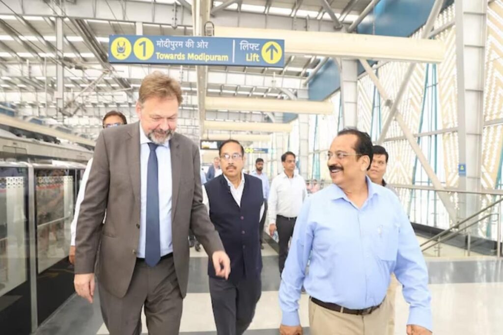 German Ambassador Enjoys NaMo Bharat Ride, Impressed With Train's Features | Pics