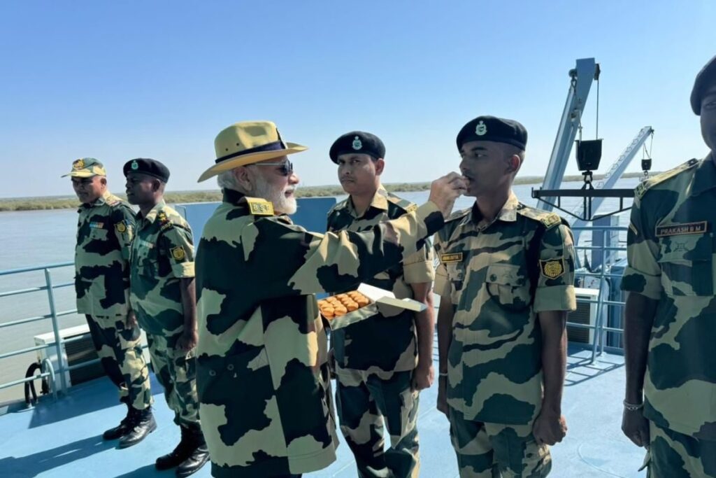PM Modi Celebrates Diwali With BSF Soldiers In Gujarat's Kachchh