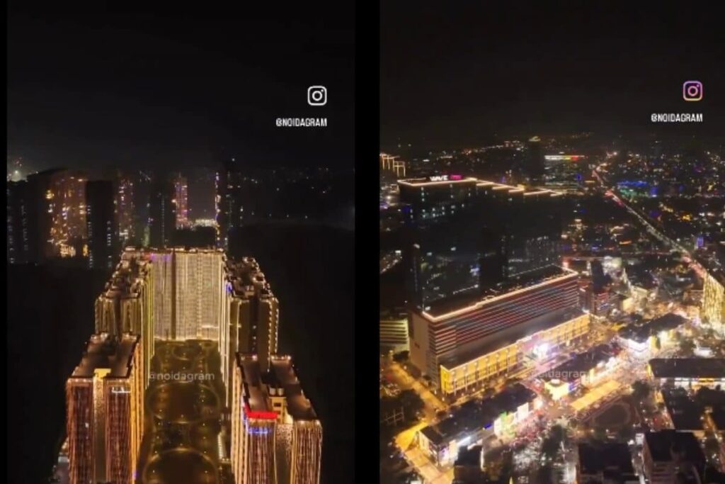 'Believe It Or Not…': Aerial Video Captures Stunning Diwali Lights In Noida | Watch