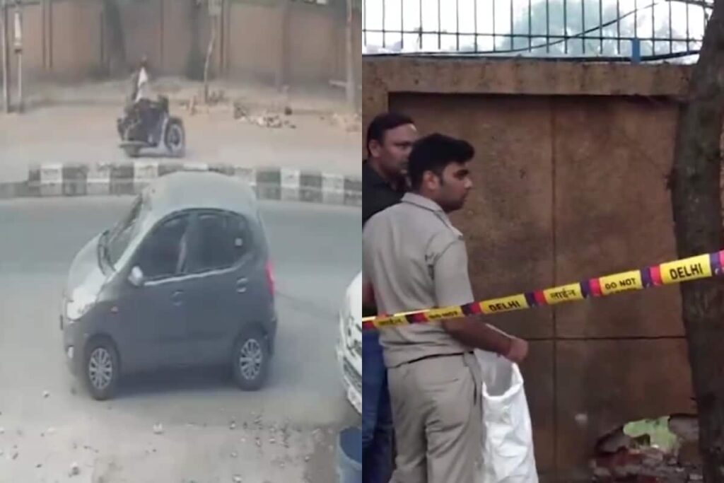 Delhi CRPF School Blast: On CCTV, Moment Huge Explosion Ripped Through Wall Of School |Video