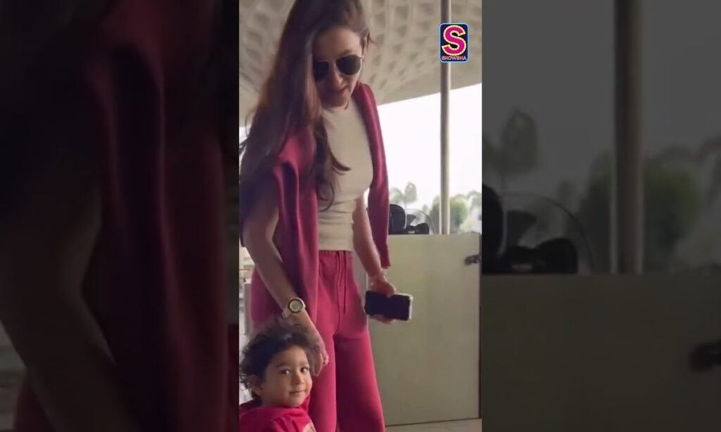 Gauhar Khan Twinning With Her Little Munchkin As They Were Papped At The Airport | #Shorts | N18S