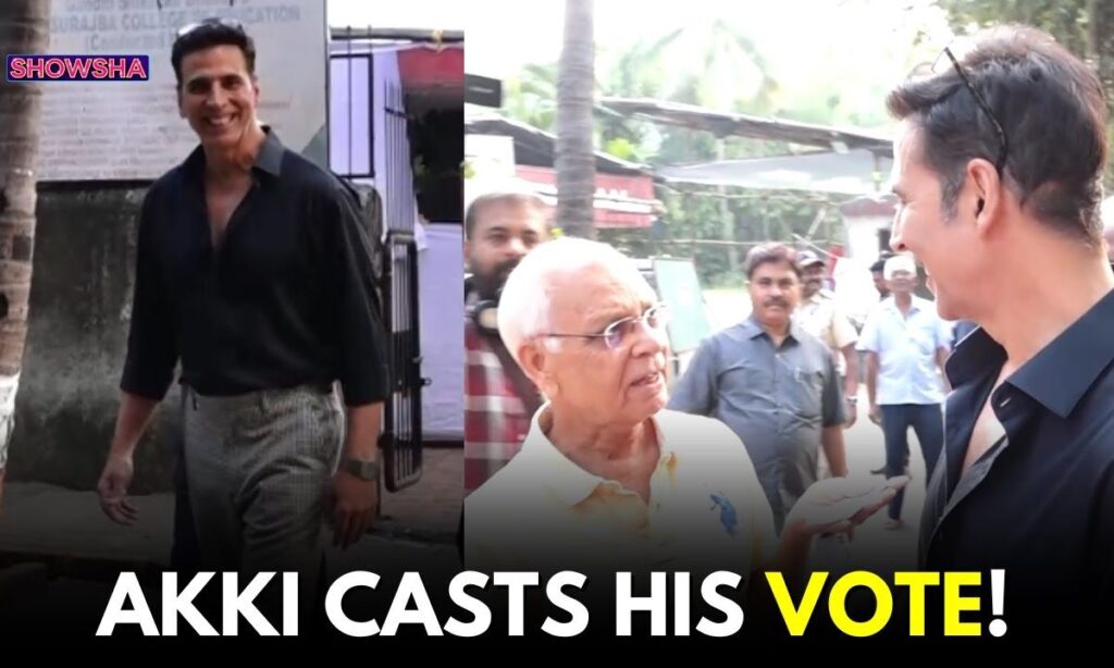 Akshay Kumar Among The Earliest Voters, Speaks To A Senior Citizen After Casting Vote; Wins Hearts