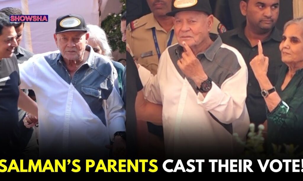 Salman Khan's Parents, Salim Khan & Salma Cast Their Votes At Polling Booth, Pose With Inked Fingers