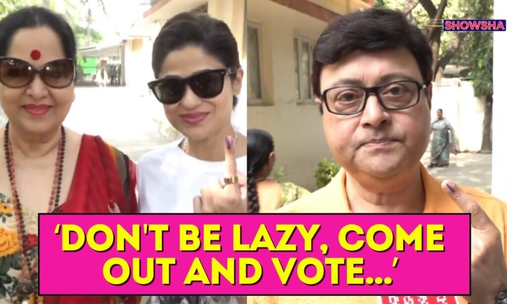 Shamita Shetty, Mother Sunanda Shetty, Sachin Pilgaonkar Encourage People To Cast Their Vote