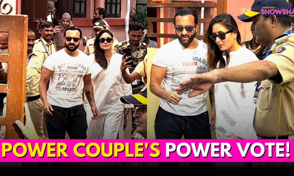 Kareena Kapoor & Saif Ali Khan Arrive In Their Fancy Car To Cast Their Vote In Maharashtra Elections