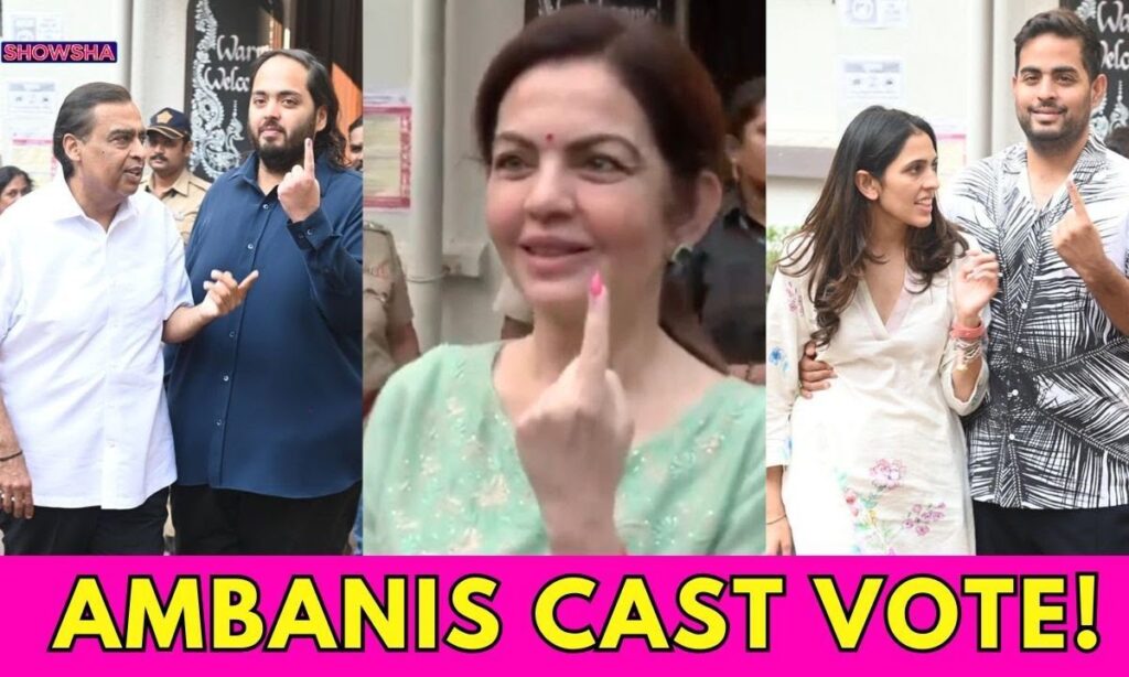Mukesh Ambani, Wife Nita Ambani, Sons Akash, Anant & Daughter-In-Law Shloka Cast Their Vote | WATCH