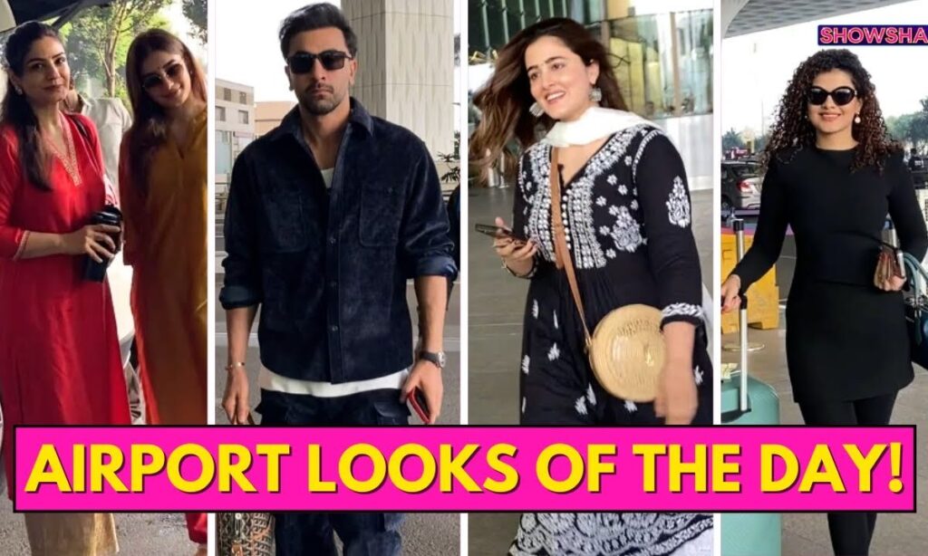 Ranbir Kapoor, Raveena Tandon, Palak Muchhal & Nupur Sanon Rock Their Airport Looks | WATCH