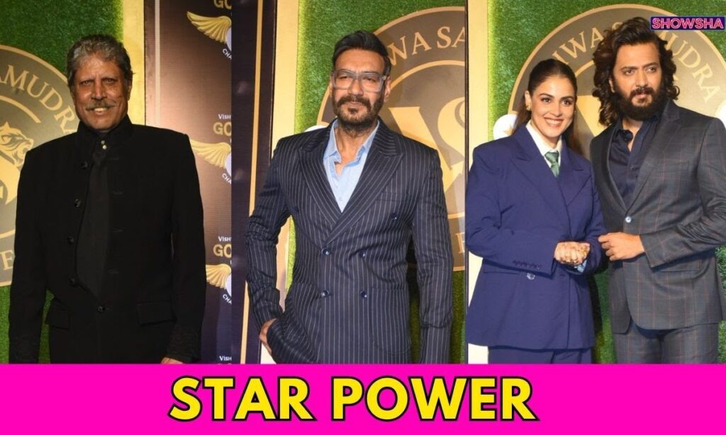 Ajay Devgn, Kapil Dev, Riteish Deshmukh, Genelia D'Souza Arrive In Style At Mumbai Event