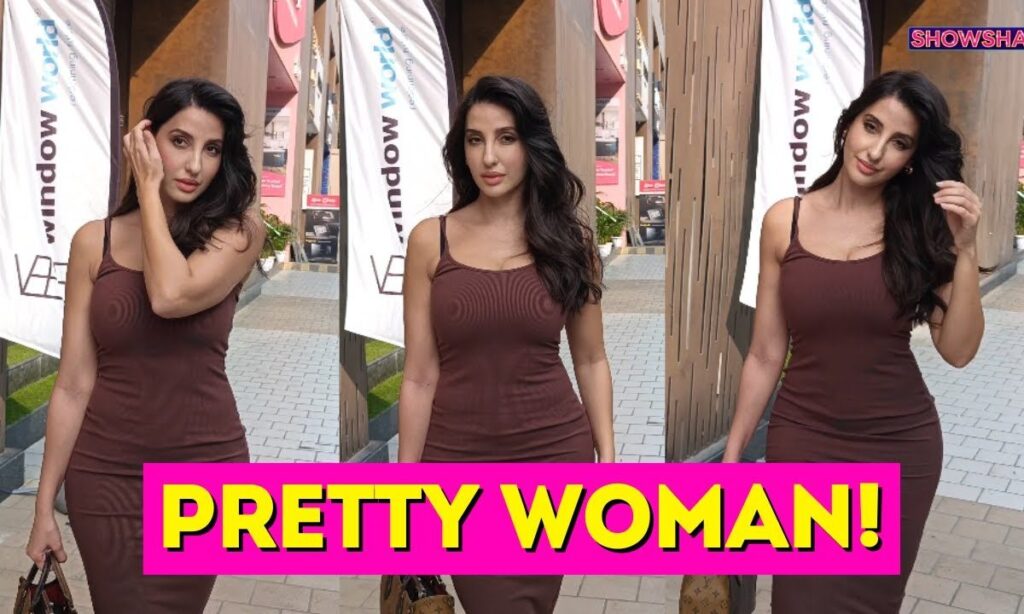 Nora Fatehi Flaunts Her Hourglass Figure In A Brown Bodycon Dress | WATCH