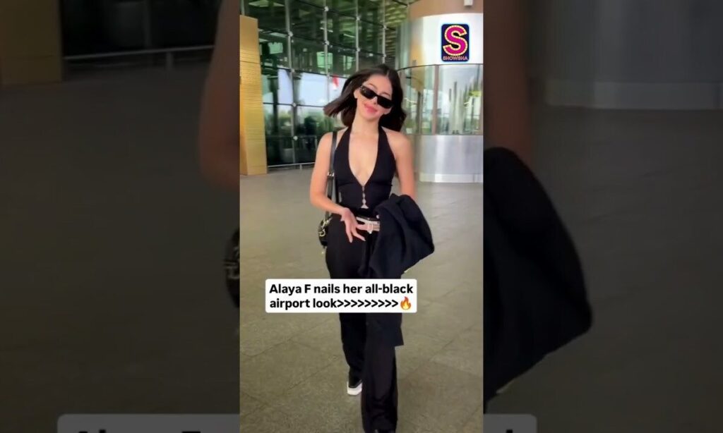 Jet-Setting In Style: Alaya F Nails Her Black-On-Black Airport Look | N18S #Shorts #entertainment