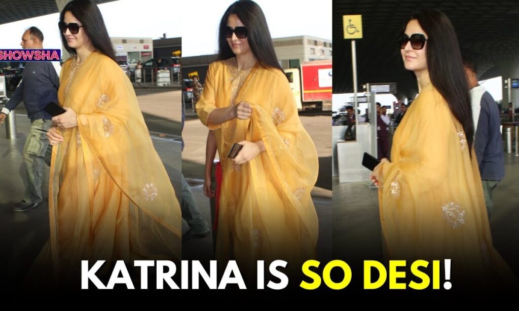 Katrina Kaif Gives Off Quintessential 'Traditional Bahu' Vibes In Yellow Salwar Suit | WATCH