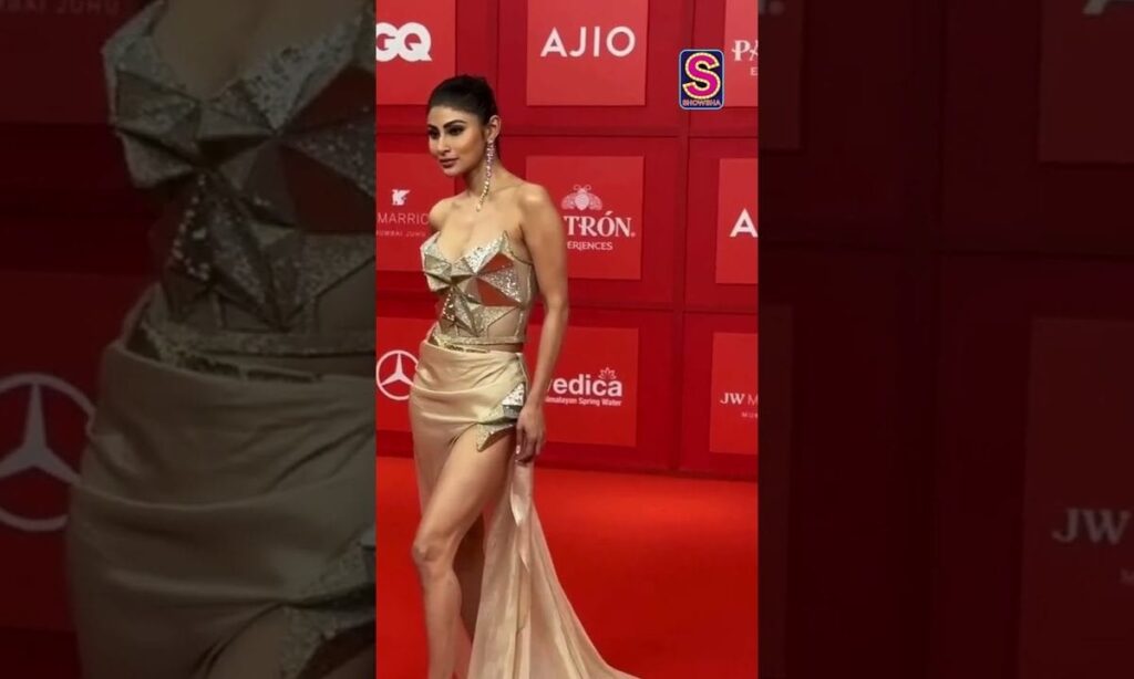 Mouni Roy Slays: Pairs Golden Gown With High Brain Hairdo | Bollywood | Fashion | #viral | N18S