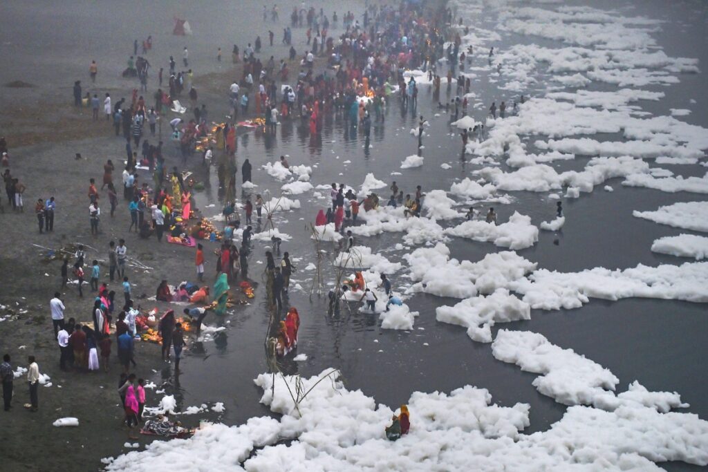 Chhath Puja In Delhi: A Decade Old Story Of Foam, Pollution And Political Slugfest
