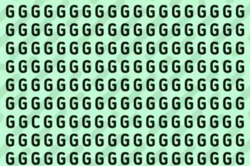 Can You Find The 'C' In This Sea Of 'Gs' Within 6 Seconds? Here's a Hint