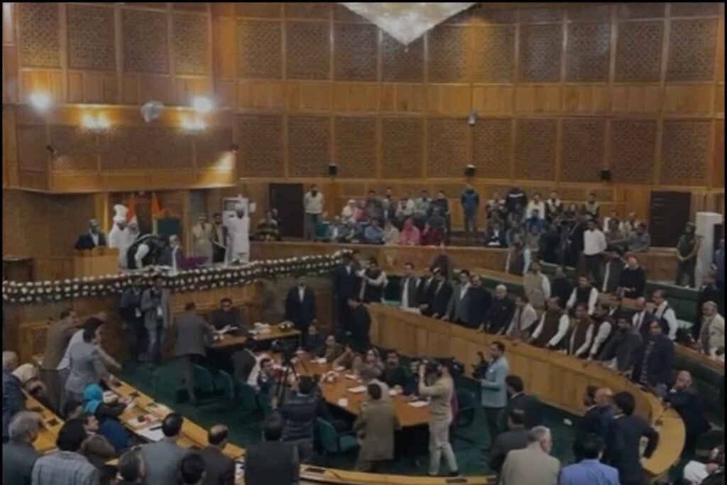 Chaos Over Article 370, Sajjad’s Taunts To Omar Mark First Hour Of J&K’s New Assembly