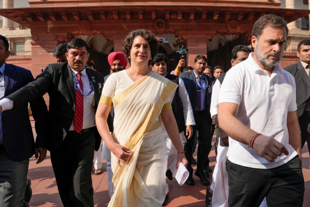 On First Day As MP, Priyanka Gandhi Wore Kasavu Saree, A Piece Of Kerala, To Parliament