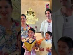 Sunny Leone Poses With Husband And Her Little Munchkins For The Paps | N18S #shorts #viralvideos