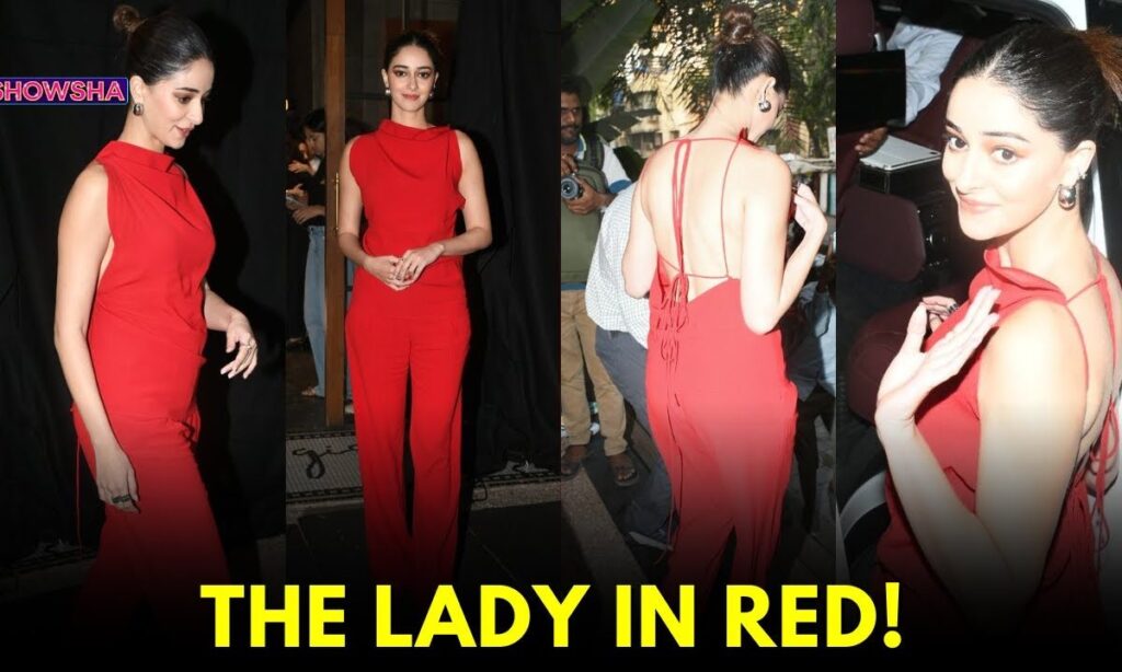 Ananya Panday Picks A Red Hot Outfit As She Steps Out In The City | WATCH