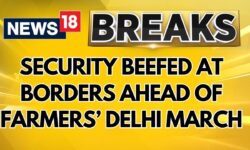 Heavy Police Deployment Around Delhi Borders Ahead Of Farmers Protest March Tomorrow | News18