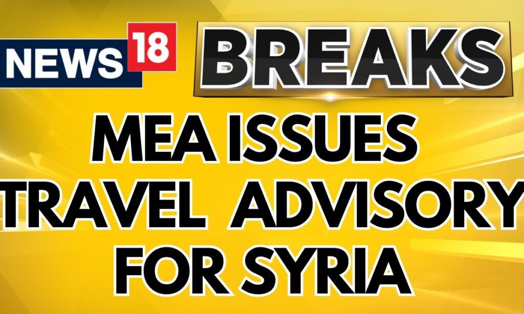 Minister Of External Affairs S Jaishankar Issues Travel Advisory For Syria | Syria News Today